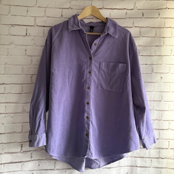 wild fable Tops - Wild Fable Lavender Corduroy Shirt
